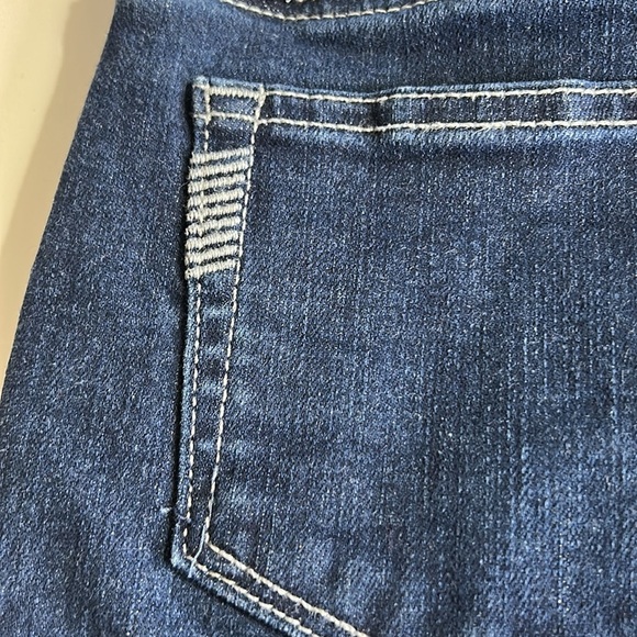 PAIGE JAX KNEE DARK WASH DENIM STRETCHY BERMUDA CUFFED SUMMER SHORTS SIZE 29 - Picture 6 of 14